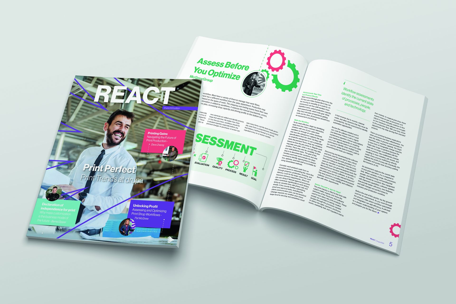 Four Pees and HP Join Forces at drupa 2024 to Produce and Print REACT Magazine