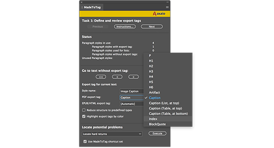 New: MadeToTag supports Caption, Blockquote & Index